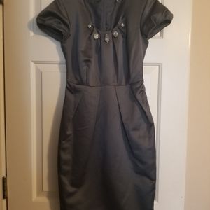 Kristin Davis Steel Gray Dress